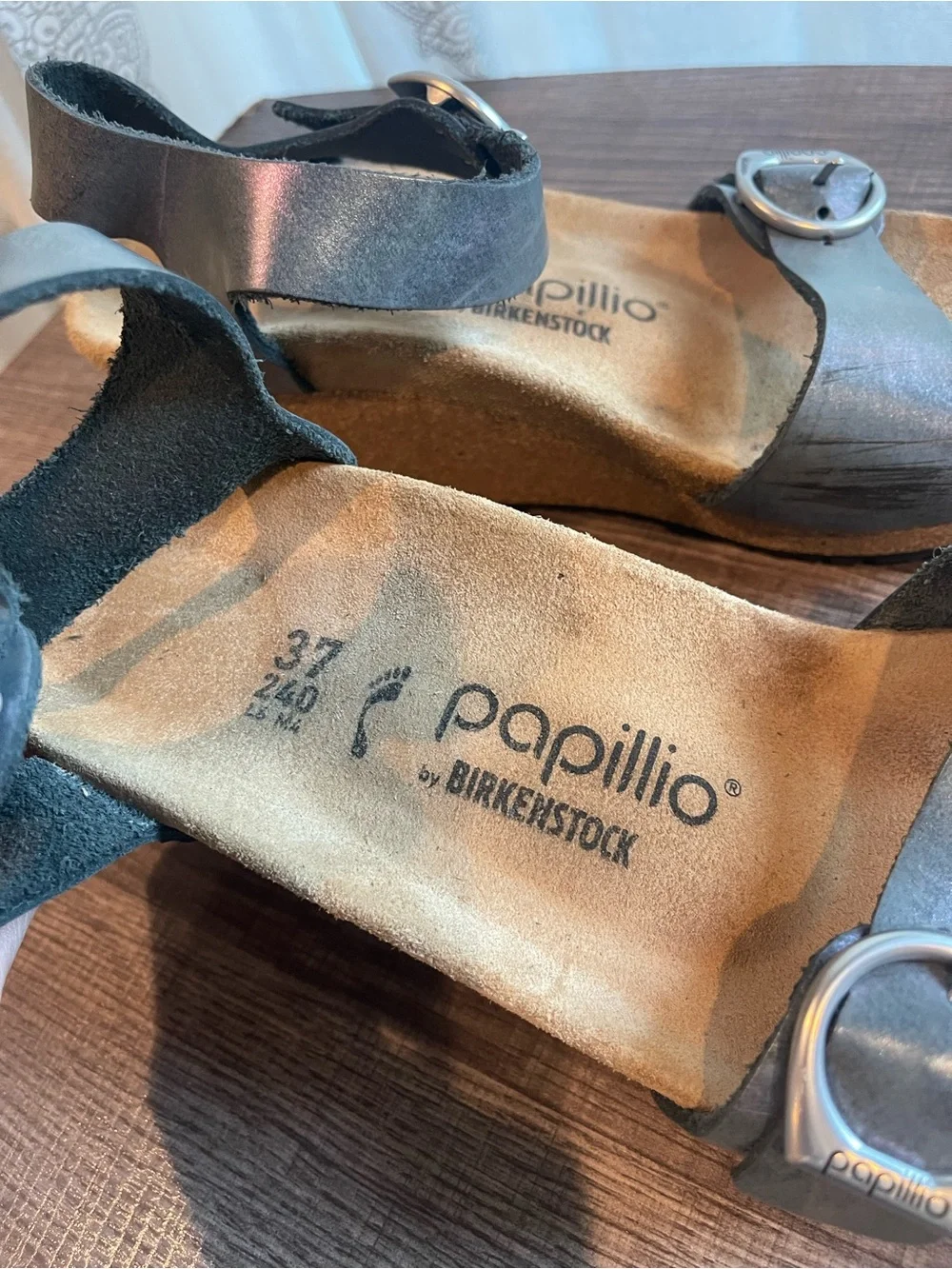 Papillio by Birkenstock Soley wedge gray size 37